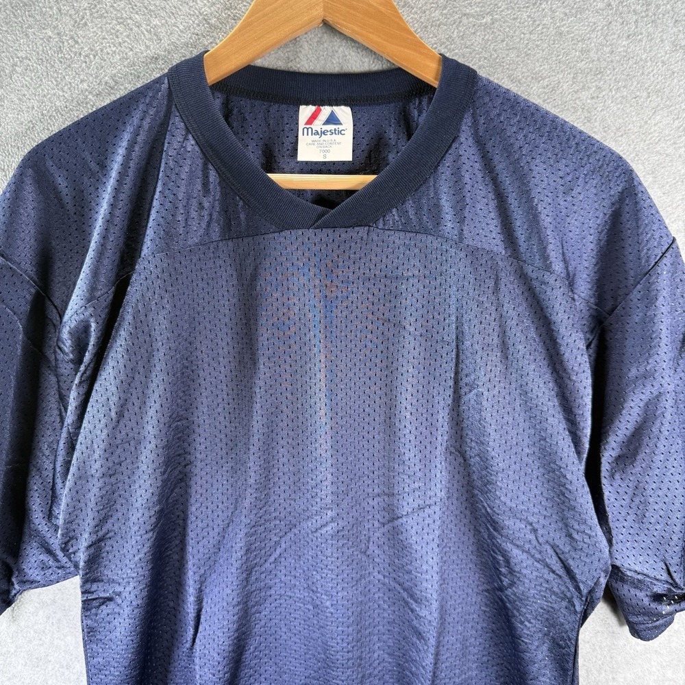 Vintage Majestic Men Blue Athletic Mesh Practice Football Jersey Size Small USA - Picture 4 of 8